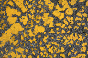 Close-up of pavement and road signs - Montreal - Quebec - Canada