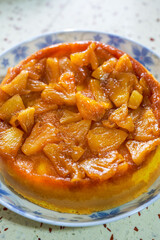 A delicious candied pineapple chiffon cake