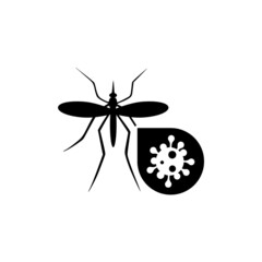 Virus mosquito icon isolated on white background