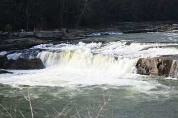 waterfall in the mountains