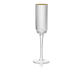 Empty transparent glass cup, shot glass, glass for wine, whiskey, cognac, martini, beer, juice and other drinks, isolated on white background. Dishes for bar, restaurant, pub.