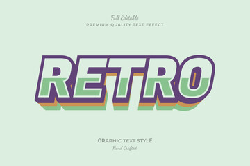 Retro Vintage Editable Premium Text Effect