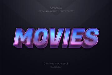 Fototapeta premium Movies Gradient Editable Premium Text Effect