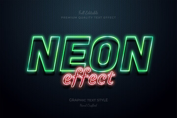 Neon Effect Editable Premium Text Effect