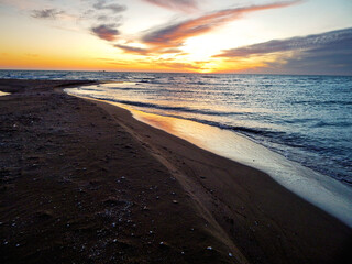 Sandy coast of the Caspian Sea.