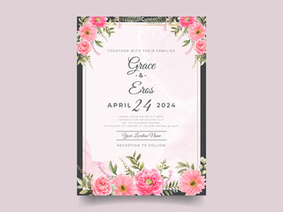 Wedding invitation cards floral spring