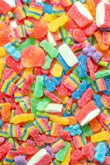 Abwaschbare Fototapete Sour gummy candy © Corynn