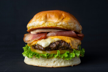 delicious hamburger ready to enjoy with family