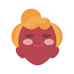Isolated avatar of a happy afro american girl Vector