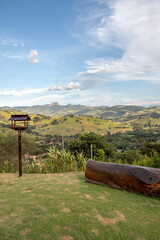 wooden trunk in the mountains
