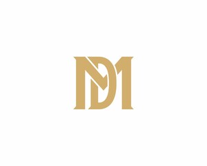 Letter DM or MD Logo Vector 005