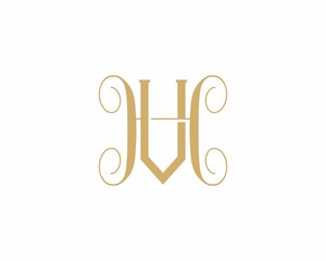 Letter HV or VH Logo Vector 007