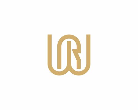 Letter WR or RW Logo Vector 005