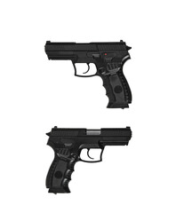 Air gun. Modern pneumatic weapon for air soft, sports and entertainment. A dummy, a copy of a real...