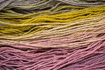 Colored yarn, thick threads for knitting warm clothes