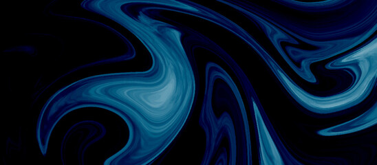 Abstract background of colorful liquid liner with blue smoke. Abstract texture of liquid acrylic. Marble rock texture blue ink pattern liquid swirl paint white dark that is Illustration background. 