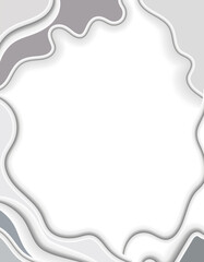 Abstract background for text with gray paper cut patterns. Layout vector design for business presentations, banners, flyers, posters, invitations, cards