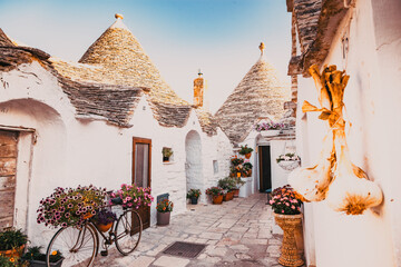 traditional trulli houses in Alberobello Apulia Italy
