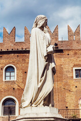 Statue of Dante Alighieri in Verona, Italy  
