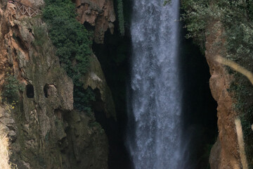 Horsetail waterfall in the Monasterio de Piedra Natural Park.