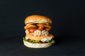 delicious hamburger ready to enjoy with family