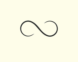 Minimalist Hand Drawn Infinity Symbol , Iconic Logo Design