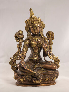 Bronze statuette in the form of the Indian deity Tara, meaning the Divine Mother