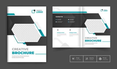 Professional colorful corporate abstract brochure cover page annual report book cover business profile design template elegant modern fully editable text and vector design layout
