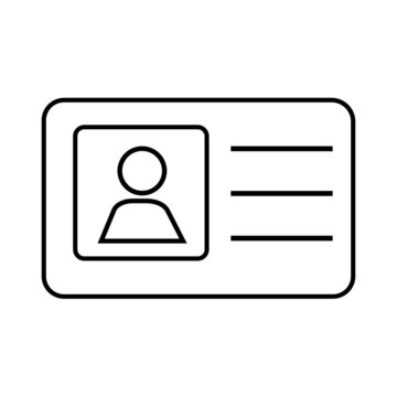 ID card icon. Personal data symbol. Sign indentity name vector.