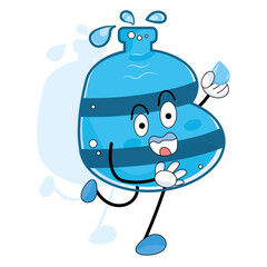 Isolated bottle of water cartoon doing exercise Vector