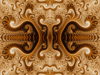 Bright seamless background. Fractal beautiful picture. Computer image generation. Spirals.