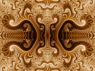 Bright seamless background. Fractal beautiful picture. Computer image generation. Spirals.