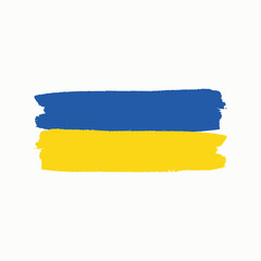 Obraz premium Classic brush flag illustration for Happy independence day of Ukraine background.