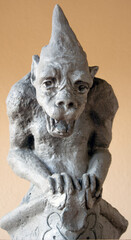 A stone replica of a gothic creature