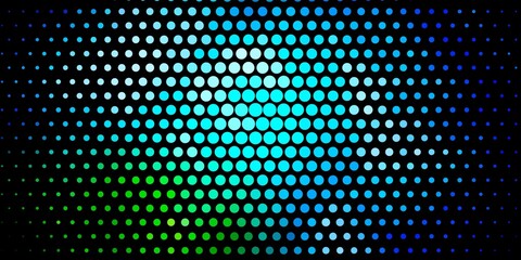 Dark Blue, Green vector pattern with spheres.