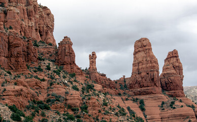 Red Rocks rim the mountains around the Arizona Desert