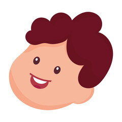 Isolated happy boy avatar cartoon Vector