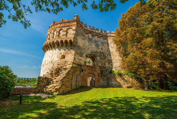 Scenic view of New Round Tower of Ostroh Castle, Ostroh, Rivne region, Ukraine