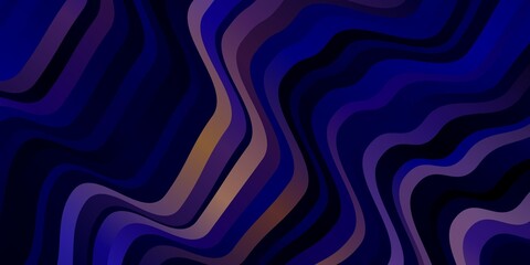 Dark Blue, Red vector backdrop with bent lines.