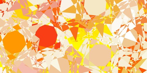 Light orange vector layout with triangle forms.