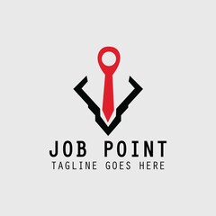 Job point logo design template. Vector illustration