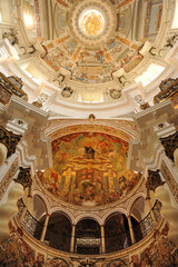 Intérieur baroque de l'église de Saint Louis des Français (San Luis de los Franceses) à...