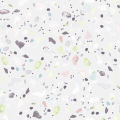 Terrazzo Texture Vector. Flooring Seamless Pattern