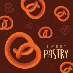 sweet pastry lettering and pretzels