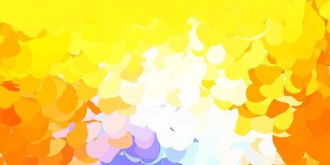 Fototapeta na wymiar Light blue, yellow vector background with random forms.