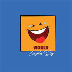 World Laughter Day. simple and elegant illustration