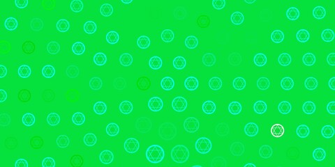 Light Green vector texture with religion symbols.