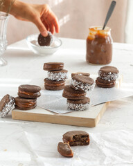 chocolate chip cookies on the table