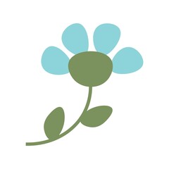 Flower vector isolated. flat style