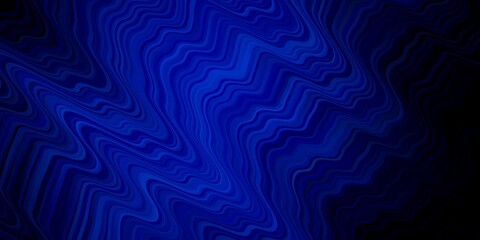 Dark BLUE vector texture with curves.